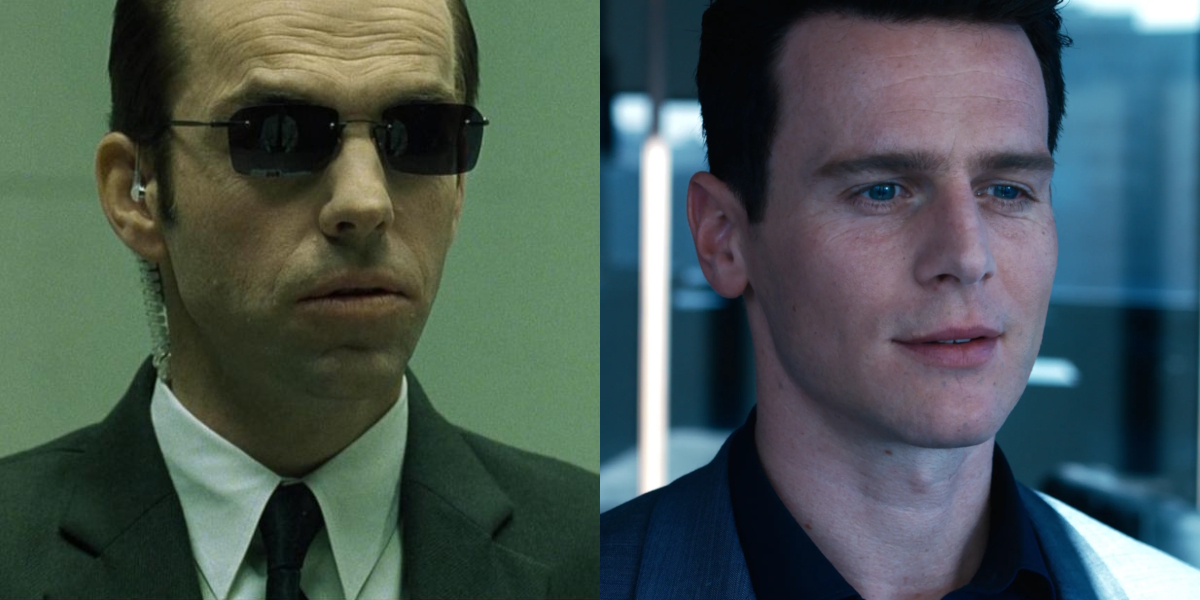 Кадры из фильмов «Матрица» и «Матрица: Воскрешение»