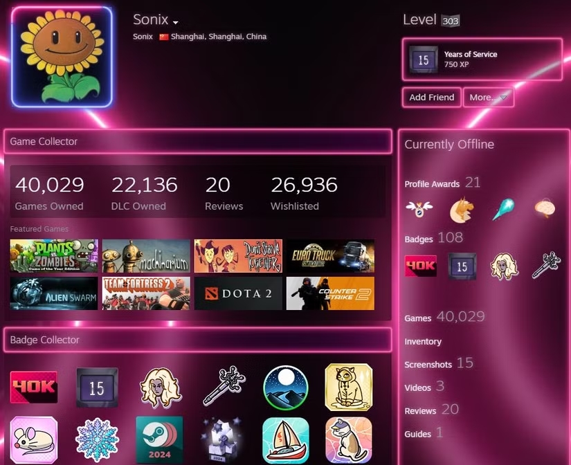 Геймер з Китаю зібрав рекордні 40 000 ігор в Steam — на це пішло 15 років і $250 000